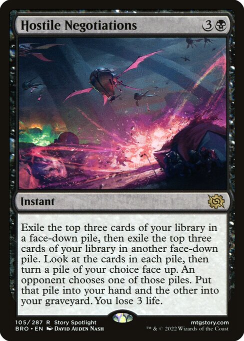 Hostile Negotiations - The Brothers' War (#105) - Illustrated by David Auden Nash - Magic: The Gathering Card