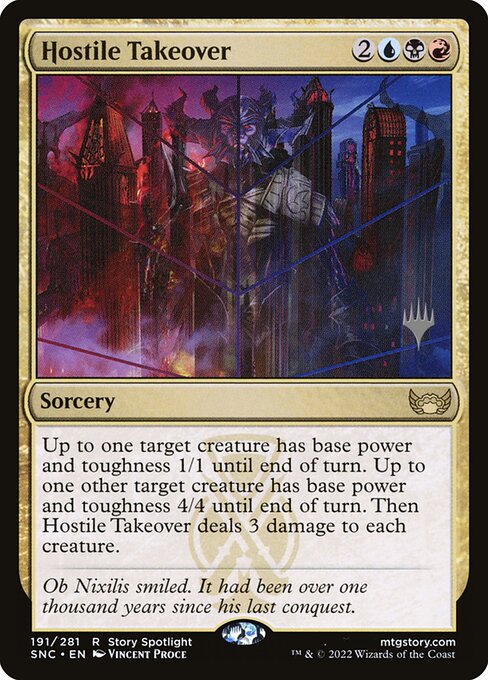 Враждебное Поглощение (Hostile Takeover) - Streets of New Capenna (#310) - Illustrated by Isis - Magic: The Gathering Card