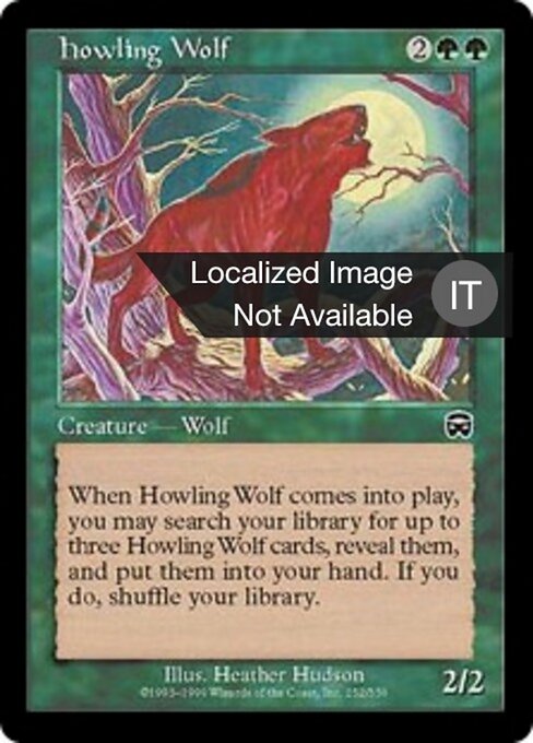 Loup hurlant (Howling Wolf) - Mercadian Masques (#252) - Illustrated by Heather Hudson - Magic: The Gathering Card