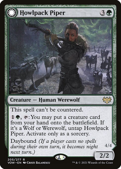 Howlpack Piper // Wildsong Howler - Innistrad: Crimson Vow Magic card