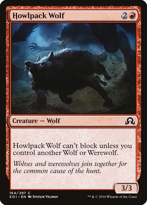 Howlpack Wolf - Shadows over Innistrad Magic card