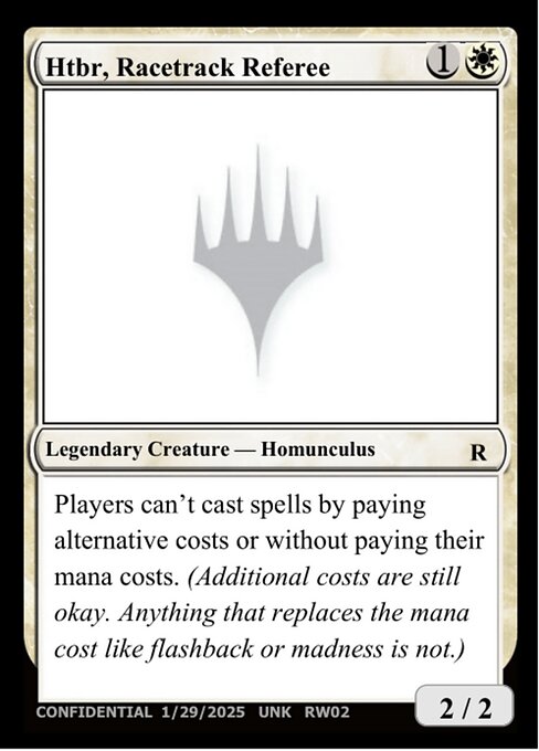 Htbr, Racetrack Referee - Unknown Event (#RW02) - Magic: The Gathering Card