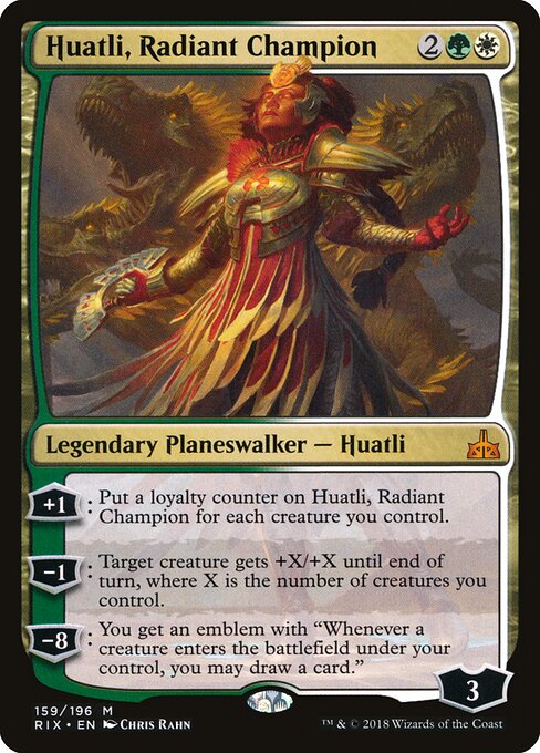 Huatli, Radiant Champion - Rivals of Ixalan Magic card