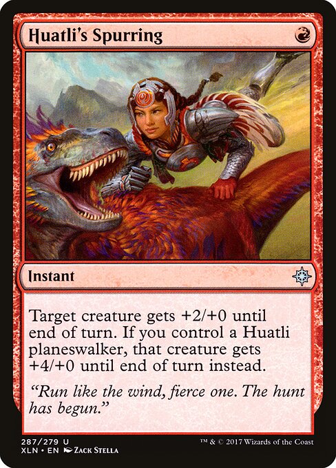 Huatli's Spurring - Ixalan Magic card