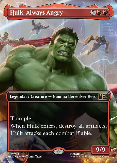 Hulk, Always Angry - Marvel Super Heroes Commander Magic card