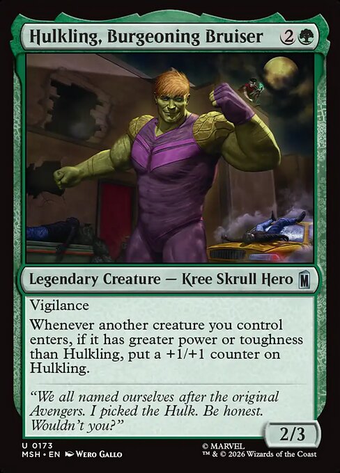 Hulkling, Burgeoning Bruiser - Marvel Super Heroes Magic card
