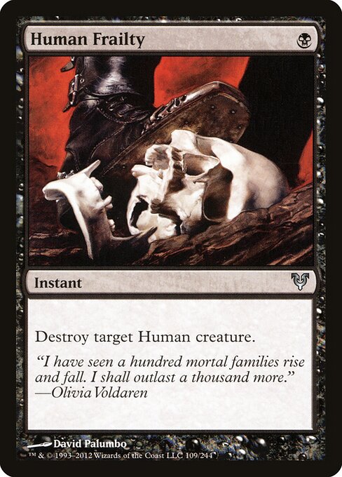 人之脆弱 (Human Frailty) - Avacyn Restored (#109) - Illustrated by David Palumbo - Magic: The Gathering Card