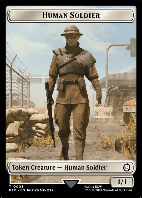 Human Soldier - Theros Beyond Death Tokens (#2) - Illustrated by Kimonas Theodossiou - Magic: The Gathering Card