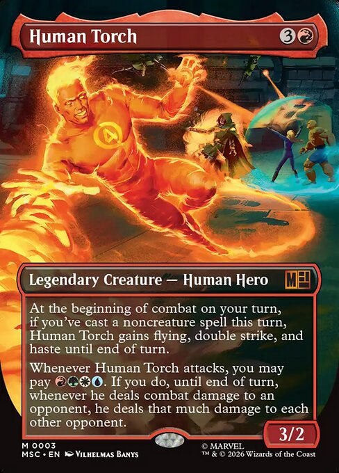 Human Torch - Marvel Super Heroes Commander Magic card