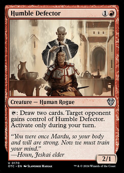 Humble Defector - Outlaws of Thunder Junction Commander (#170) - Illustrated by Slawomir Maniak - Magic: The Gathering Card