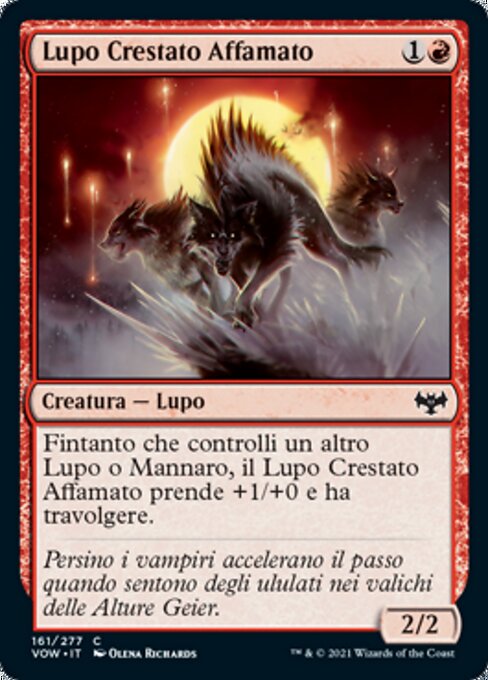 Loup des contreforts affamé (Hungry Ridgewolf) - Innistrad: Crimson Vow (#161) - Illustrated by Olena Richards - Magic: The Gathering Card