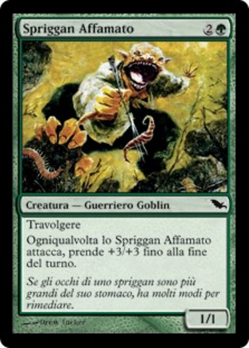 Голодный Спригган (Hungry Spriggan) - Shadowmoor (#120) - Illustrated by Drew Tucker - Magic: The Gathering Card