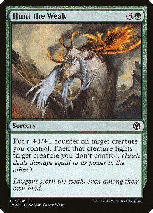 弱者狩り (Hunt the Weak) - Iconic Masters (#167) - Illustrated by Lars Grant-West - Magic: The Gathering Card
