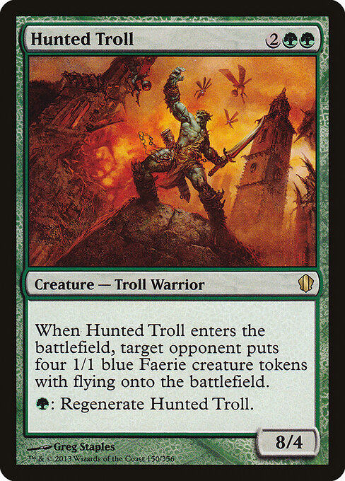 Hunted Troll - Commander 2013 Magic card