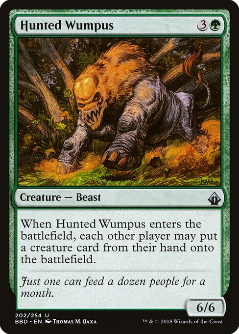 Hunted Wumpus - Battlebond (#202) - Illustrated by Thomas M. Baxa - Magic: The Gathering Card