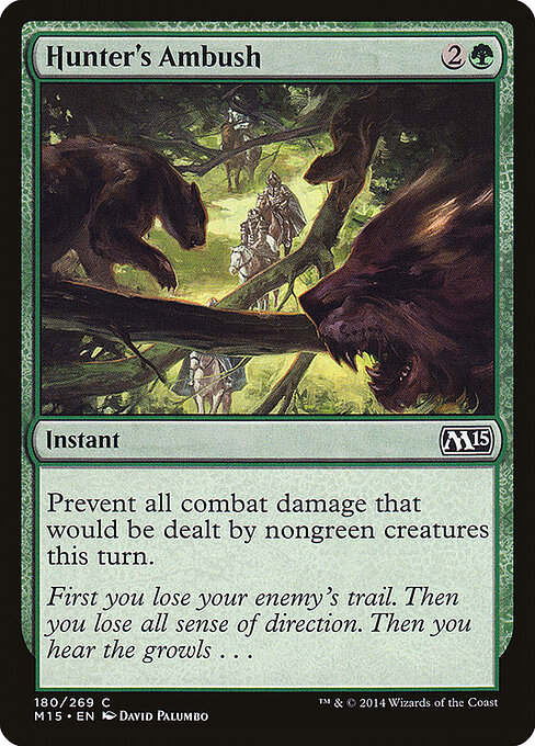 Hunter's Ambush - Magic 2015 (#180) - Illustrated by David Palumbo - Magic: The Gathering Card