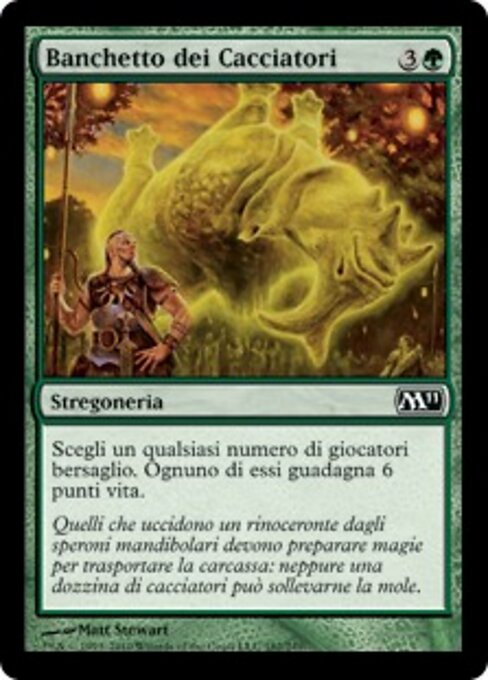 Festín del cazador (Hunters' Feast) - Magic 2011 (#182) - Illustrated by Matt Stewart - Magic: The Gathering Card