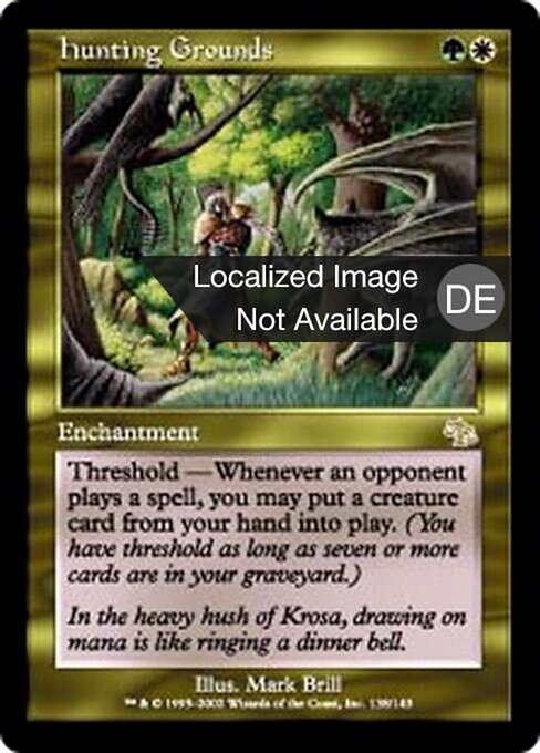 狩猟場 (Hunting Grounds) - Dominaria Remastered (#445) - Illustrated by Daren Bader - Magic: The Gathering Card