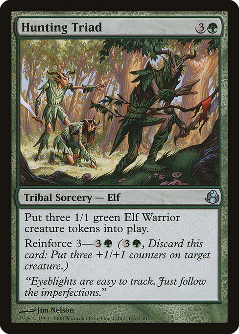 Hunting Triad - Morningtide (#127) - Illustrated by Jim Nelson - Magic: The Gathering Card
