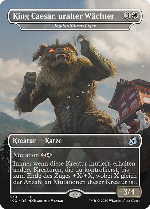 Ligre maître-chasseur (Huntmaster Liger) - Ikoria: Lair of Behemoths (#370) - Illustrated by Slawomir Maniak - Magic: The Gathering Card