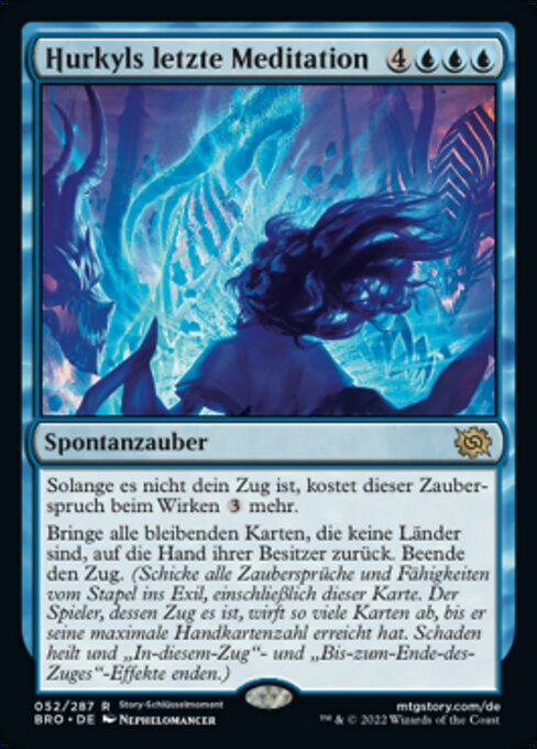 Última meditación de Hurkyl (Hurkyl's Final Meditation) - The Brothers' War (#52) - Illustrated by Nephelomancer - Magic: The Gathering Card