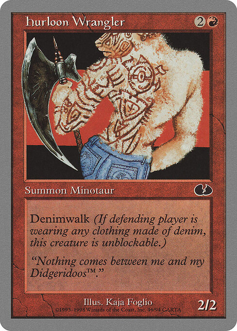 Hurloon Wrangler - Unglued (#46) - Illustrated by Kaja Foglio - Magic: The Gathering Card