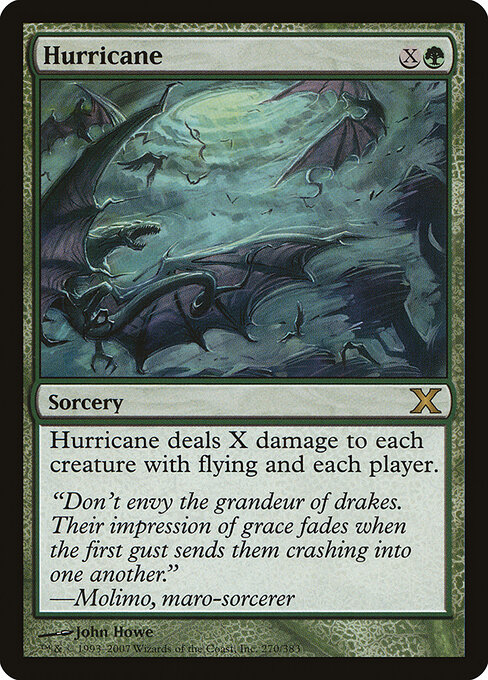 Hurricane - Tenth Edition Magic card