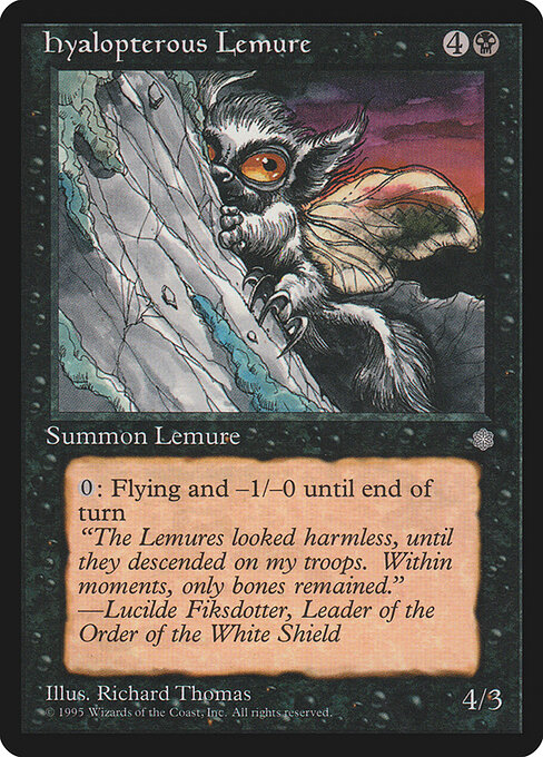Lemure Hyaloptère (Hyalopterous Lemure) - Ice Age (#133) - Illustrated by Richard Thomas - Magic: The Gathering Card