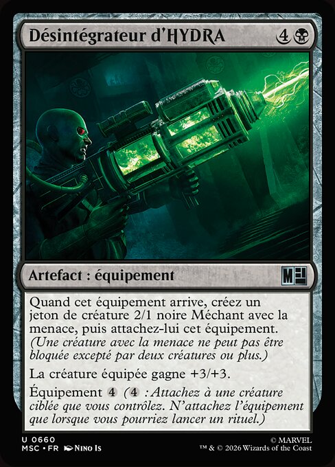 ヒドラの分解光線銃 (HYDRA Disintegrator) - Marvel Super Heroes Commander (#660) - Illustrated by Nino Is - Magic: The Gathering Card