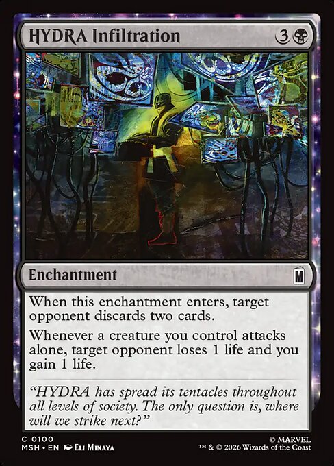HYDRA-Infiltrierung (HYDRA Infiltration) - Marvel Super Heroes (#100) - Illustrated by Eli Minaya - Magic: The Gathering Card