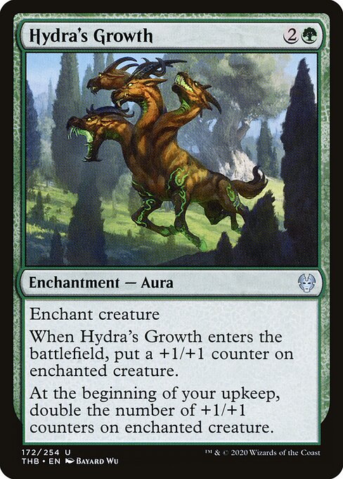 Hydra's Growth - Theros Beyond Death (#172) - Illustrated by Bayard Wu - Magic: The Gathering Card