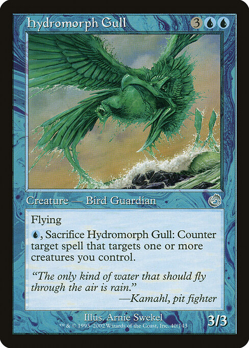 Hydromorph Gull - Torment (#40) - Illustrated by Arnie Swekel - Magic: The Gathering Card