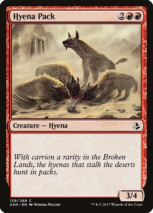 Hyena Pack - Amonkhet (#139) - Illustrated by Winona Nelson - Magic: The Gathering Card