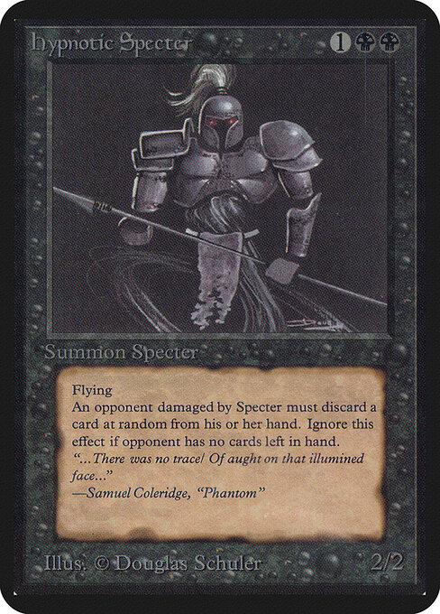 Spectre hypnotiseur (Hypnotic Specter) - Fourth Edition (#142) - Illustrated by Douglas Shuler - Magic: The Gathering Card
