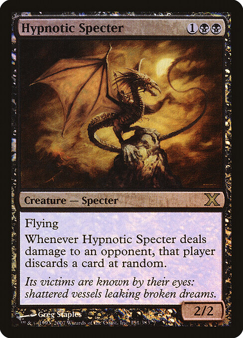 Spettro Ipnotico (Hypnotic Specter) - Tenth Edition (#151) - Illustrated by Greg Staples - Magic: The Gathering Card