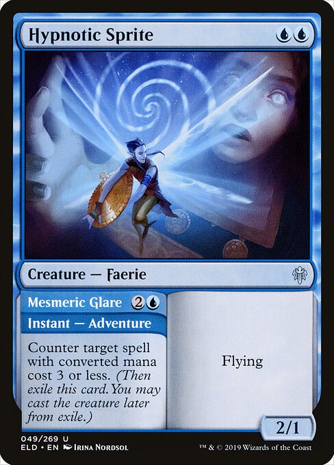 Hypnotic Sprite // Mesmeric Glare - Throne of Eldraine Magic card