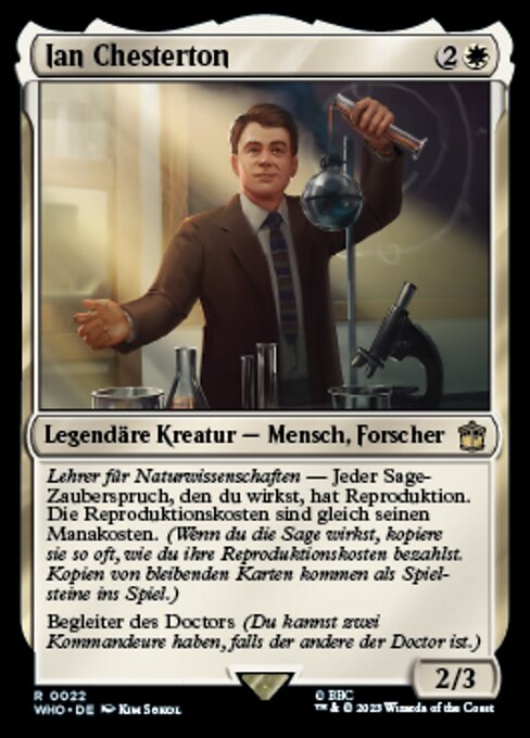 Ian Chesterton - Doctor Who (#22) - Illustrated by Kim Sokol - Magic: The Gathering Card