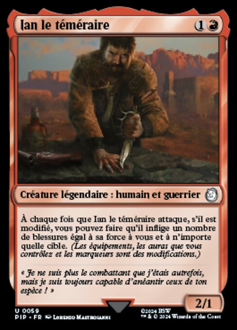Ian le téméraire (Ian the Reckless) - Fallout (#59) - Illustrated by Lorenzo Mastroianni - Magic: The Gathering Card
