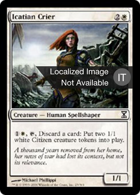 Айкейшунская Плакальщица (Icatian Crier) - Time Spiral (#23) - Illustrated by Michael Phillippi - Magic: The Gathering Card