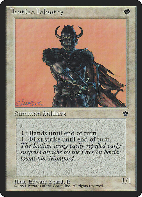 Icatian Infantry - Fallen Empires Magic card