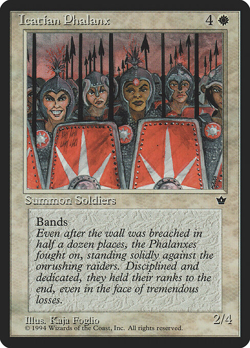 Falange di Icatia (Icatian Phalanx) - Fifth Edition (#36) - Illustrated by Kaja Foglio - Magic: The Gathering Card