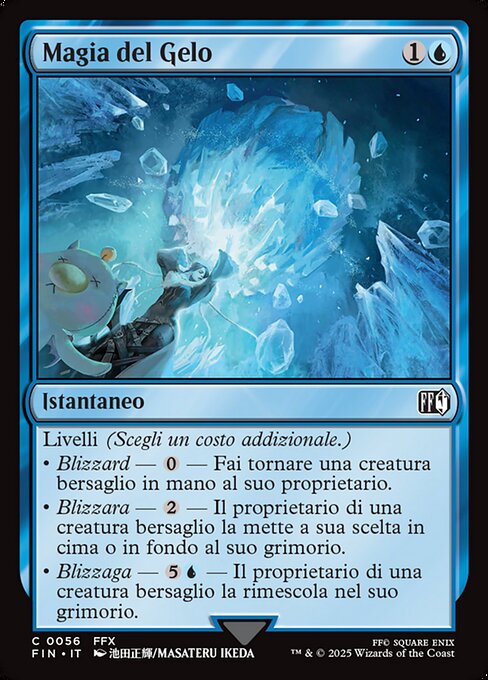 Magia del Gelo (Ice Magic) - Final Fantasy (#56) - Illustrated by Masateru Ikeda - Magic: The Gathering Card