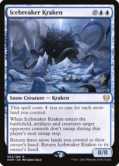 Ледоломный Кракен (Icebreaker Kraken) - Kaldheim (#63) - Illustrated by Chris Cold - Magic: The Gathering Card