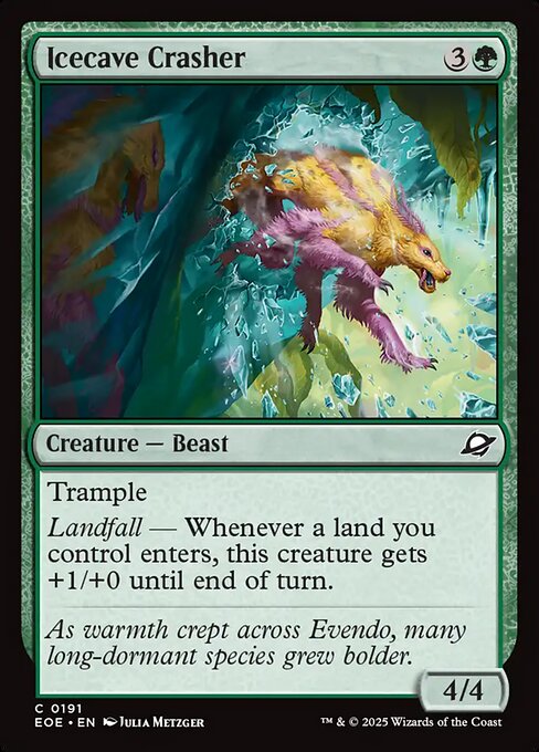 Distruttore della Grotta Polare (Icecave Crasher) - Edge of Eternities (#191) - Illustrated by Julia Metzger - Magic: The Gathering Card
