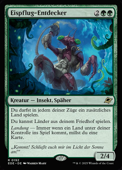 Eispflug-Entdecker (Icetill Explorer) - Edge of Eternities (#192) - Illustrated by Warren Mahy - Magic: The Gathering Card