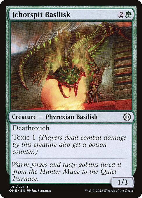 Ichorspit Basilisk - Phyrexia: All Will Be One (#170) - Illustrated by Joe Slucher - Magic: The Gathering Card