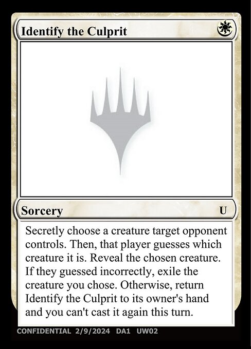 Identify the Culprit - Unknown Event Magic card