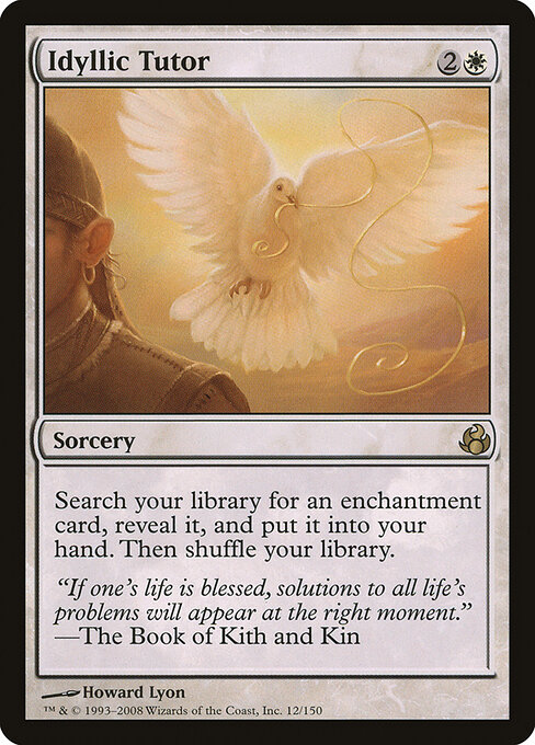 田园导师 (Idyllic Tutor) - Morningtide (#12) - Illustrated by Howard Lyon - Magic: The Gathering Card