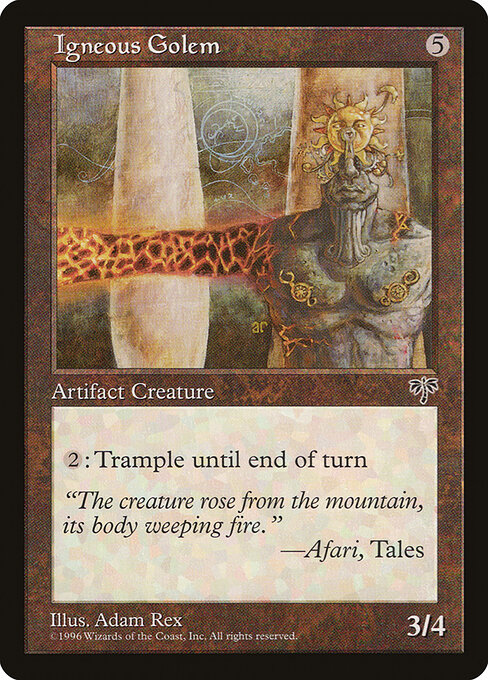 Igneous Golem - Mirage Magic card