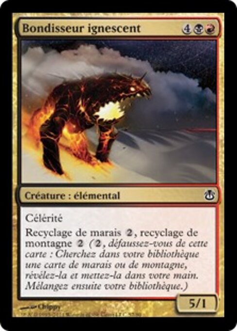 Bondisseur ignescent (Igneous Pouncer) - Duel Decks: Ajani vs. Nicol Bolas (#57) - Illustrated by Chippy - Magic: The Gathering Card